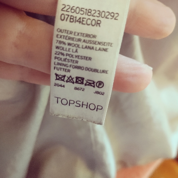 Topshop Boiled Wool Coral Coat - Picture 8 of 12